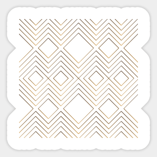 Modern golden Gatsby pattern white Sticker